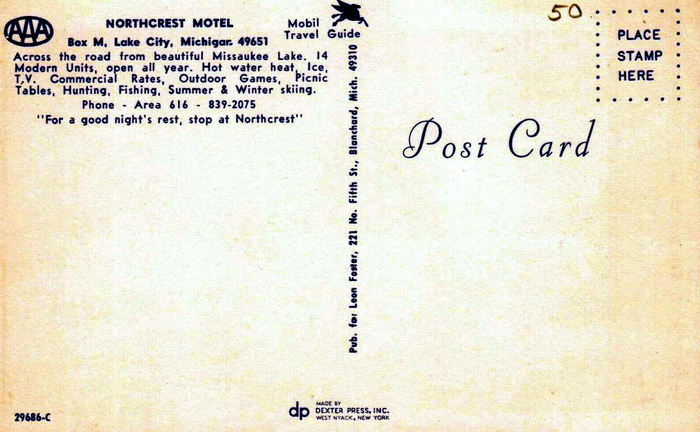 Northcrest Motel - Old Postcard And Promos